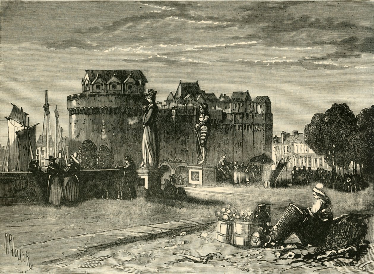 Näkymä Nantesissa, 1890. tekijältä Unbekannt