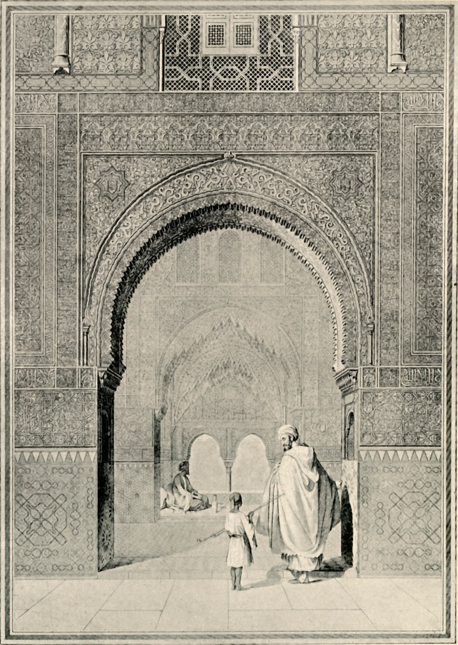 Näkymä Kahden sisaren salissa, 1800-luku, 1907. tekijältä Unbekannt