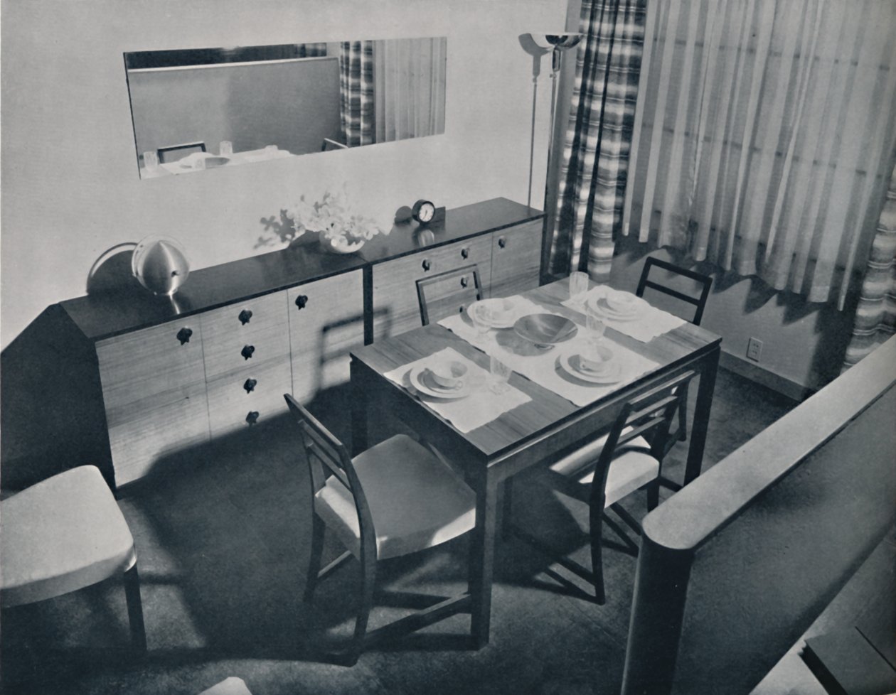 Näkymä Gilbert Rohden suunnittelemasta olohuoneesta, 1936 tekijältä Unbekannt