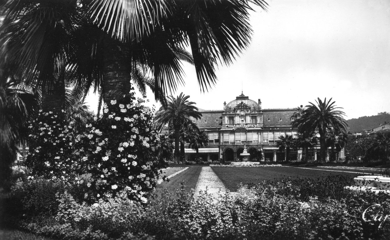 Näkymä Albert I Gardensille ja kasinolle, Nizza, Etelä-Ranska, 1900-luvun alku tekijältä Unbekannt
