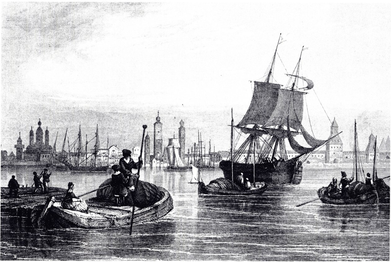 Näkymä Arkangeliin, 1835 tekijältä Unbekannt