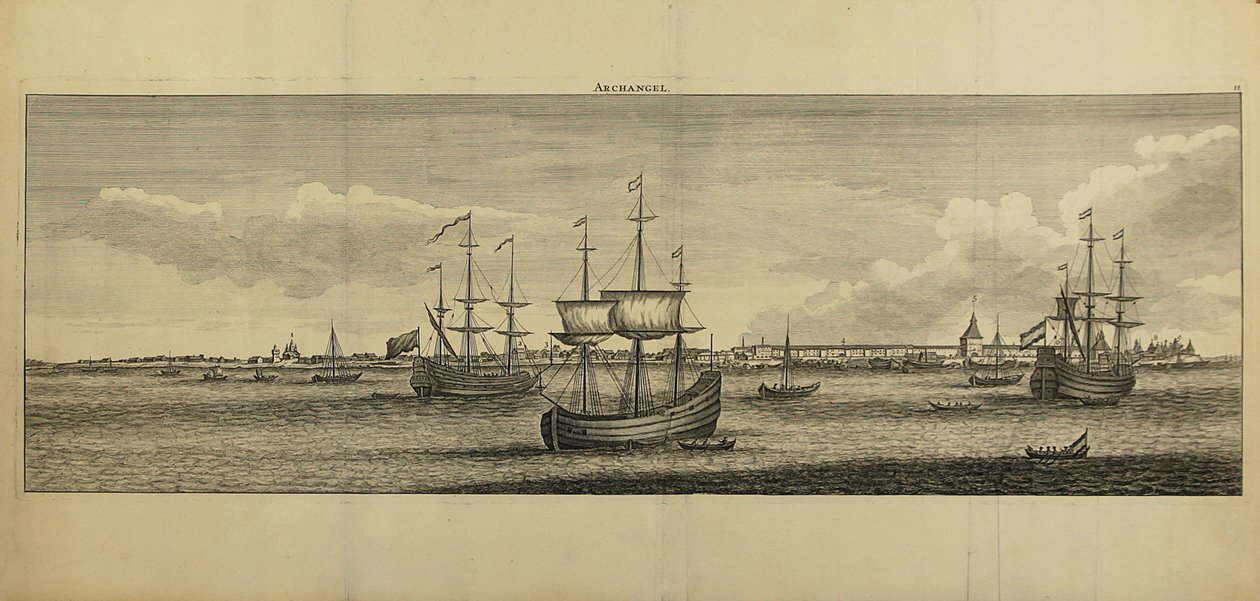 Näkymä Arkangeliin, noin 1770 tekijältä Unbekannt