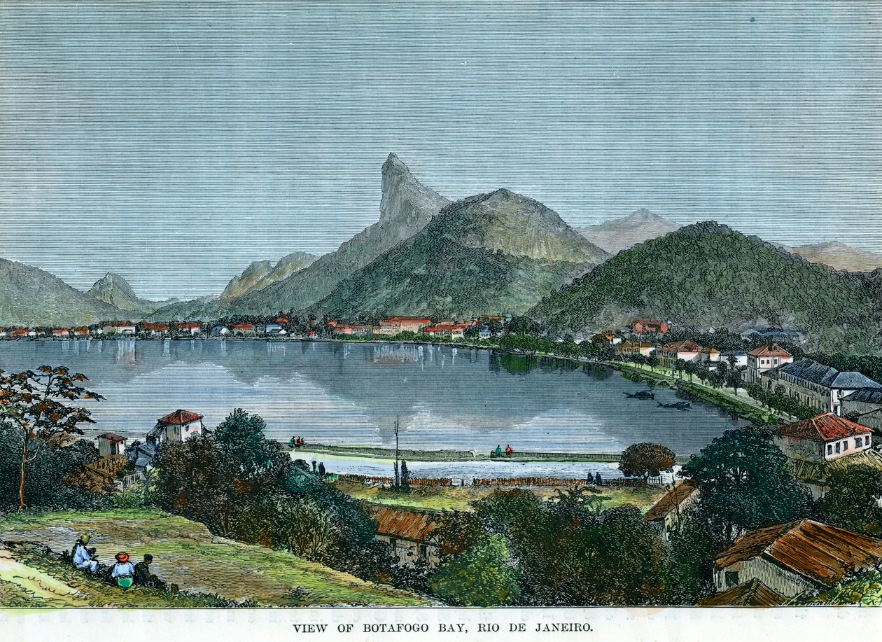Näkymä Botafogo Baylle, Rio de Janeiro, Brasilia, vuodelta 1880 tekijältä Unbekannt
