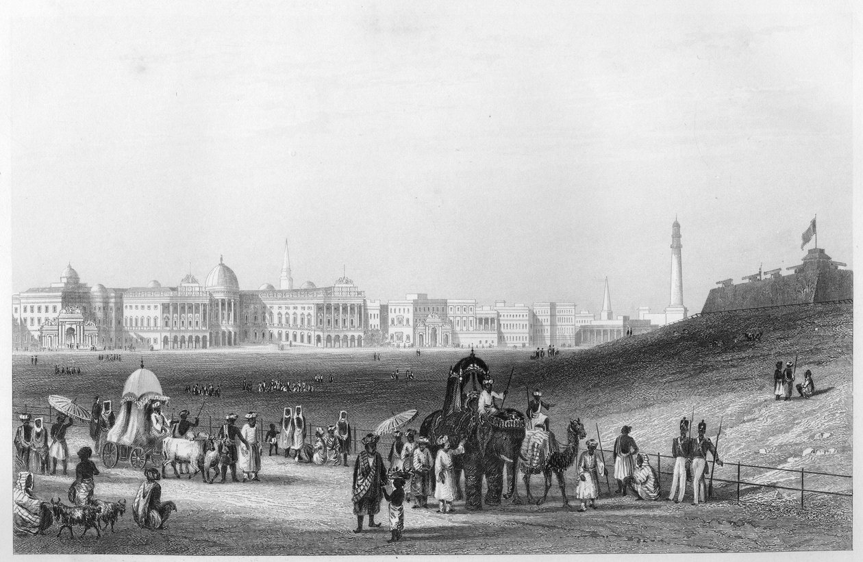 Näkymä Kalkuttaan Esplanadilta, c1860 tekijältä Unbekannt