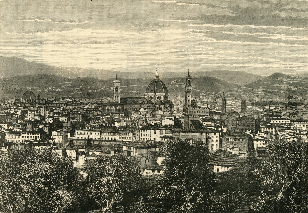 Näkymä Firenzeen Belvederestä, 1890. tekijältä Unbekannt