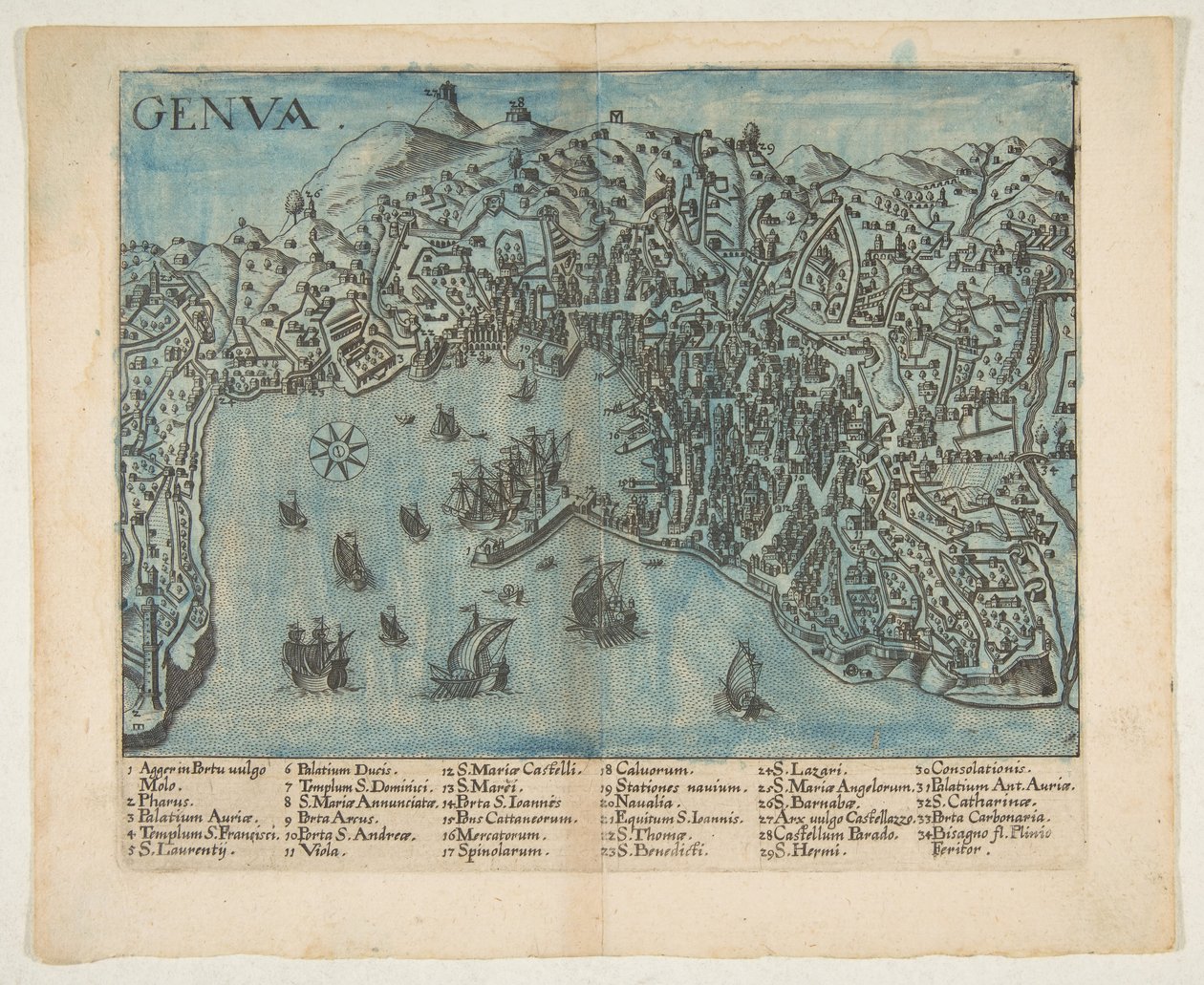 Näkymä Genovaan, 1604. tekijältä Unbekannt