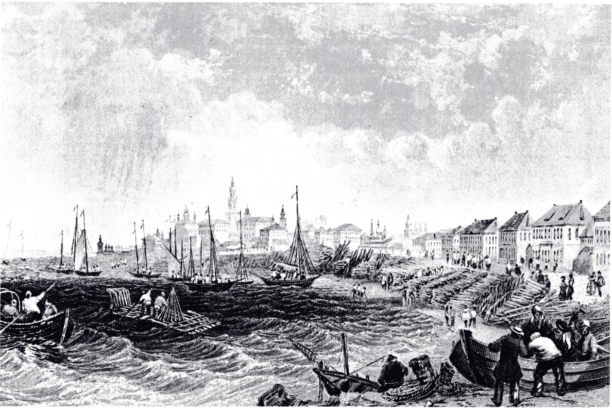 Näkymä Kostromaan, noin 1835 tekijältä Unbekannt