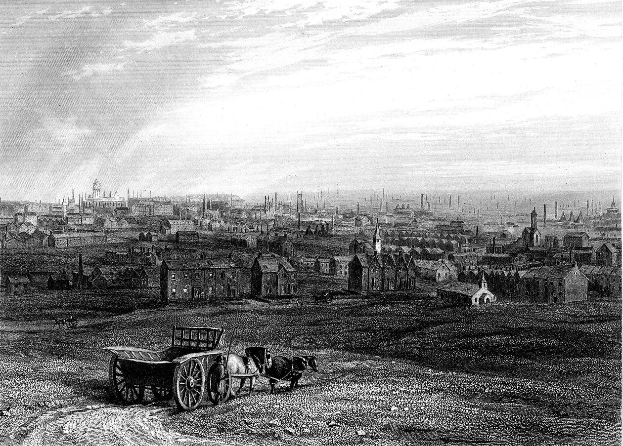 Näkymä Leedsiin, Yorkshireen, 1800-luvun alku tekijältä Unbekannt