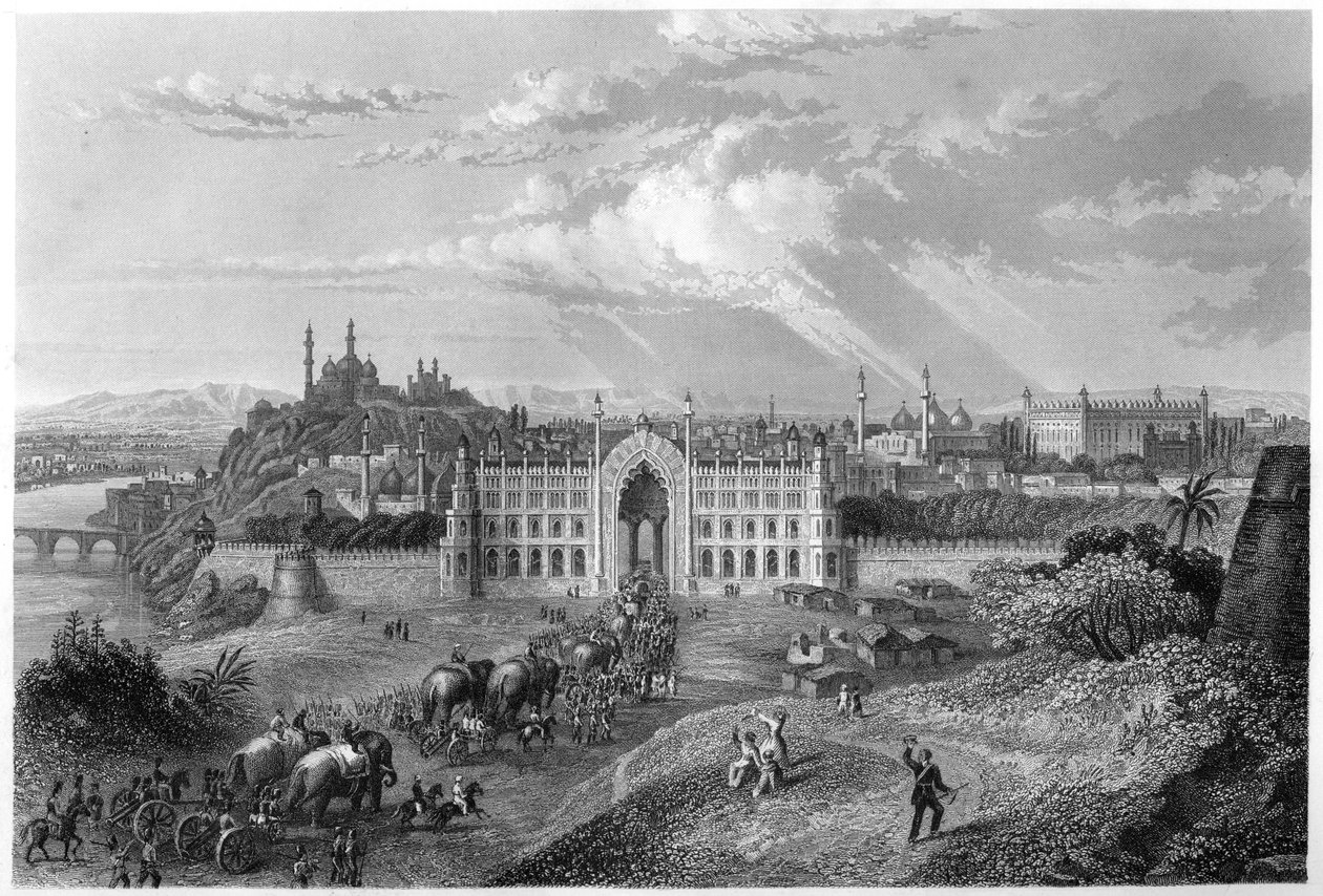 Näkymä Lucknowista, Intiasta, vuonna 1860 tekijältä Unbekannt