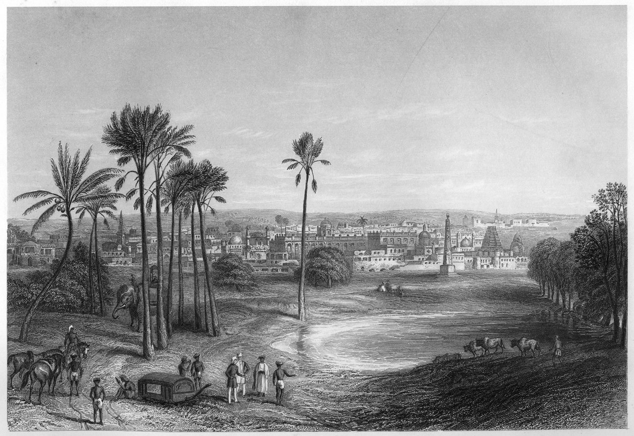 Näkymä Madrasiin, Intia, vuodelta 1860 tekijältä Unbekannt