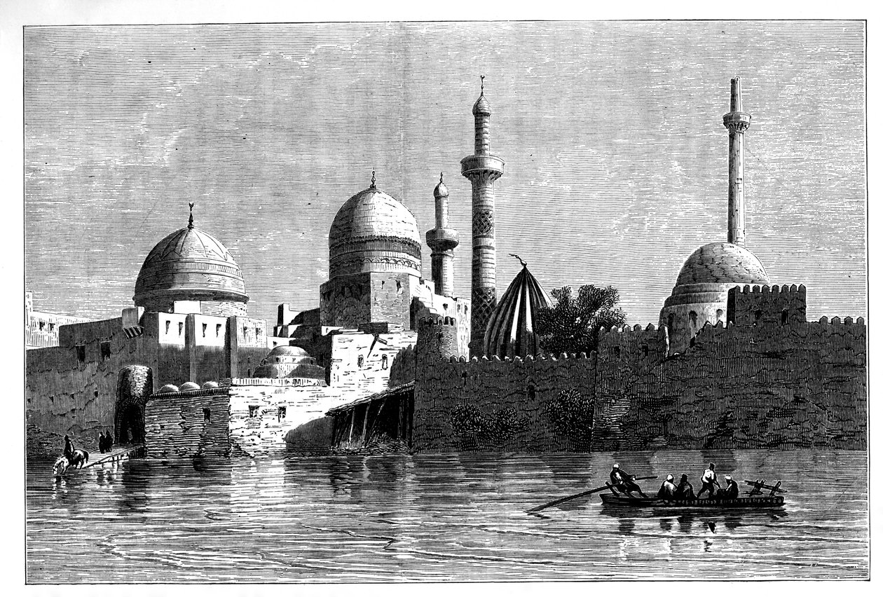 Näkymä Mosuliin Tigris-joelta, Irak, 1890 tekijältä Unbekannt