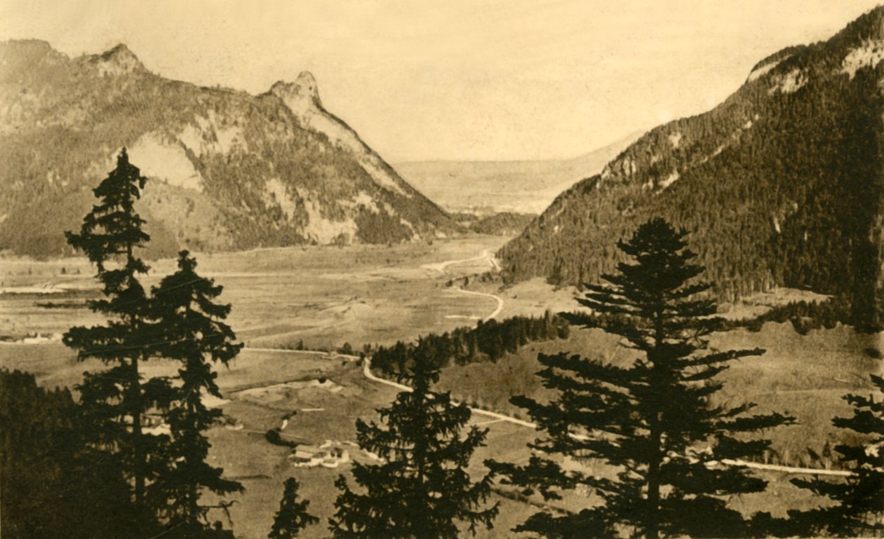 Näkymä Oberammergaulle, vuodelta 1922. tekijältä Unbekannt