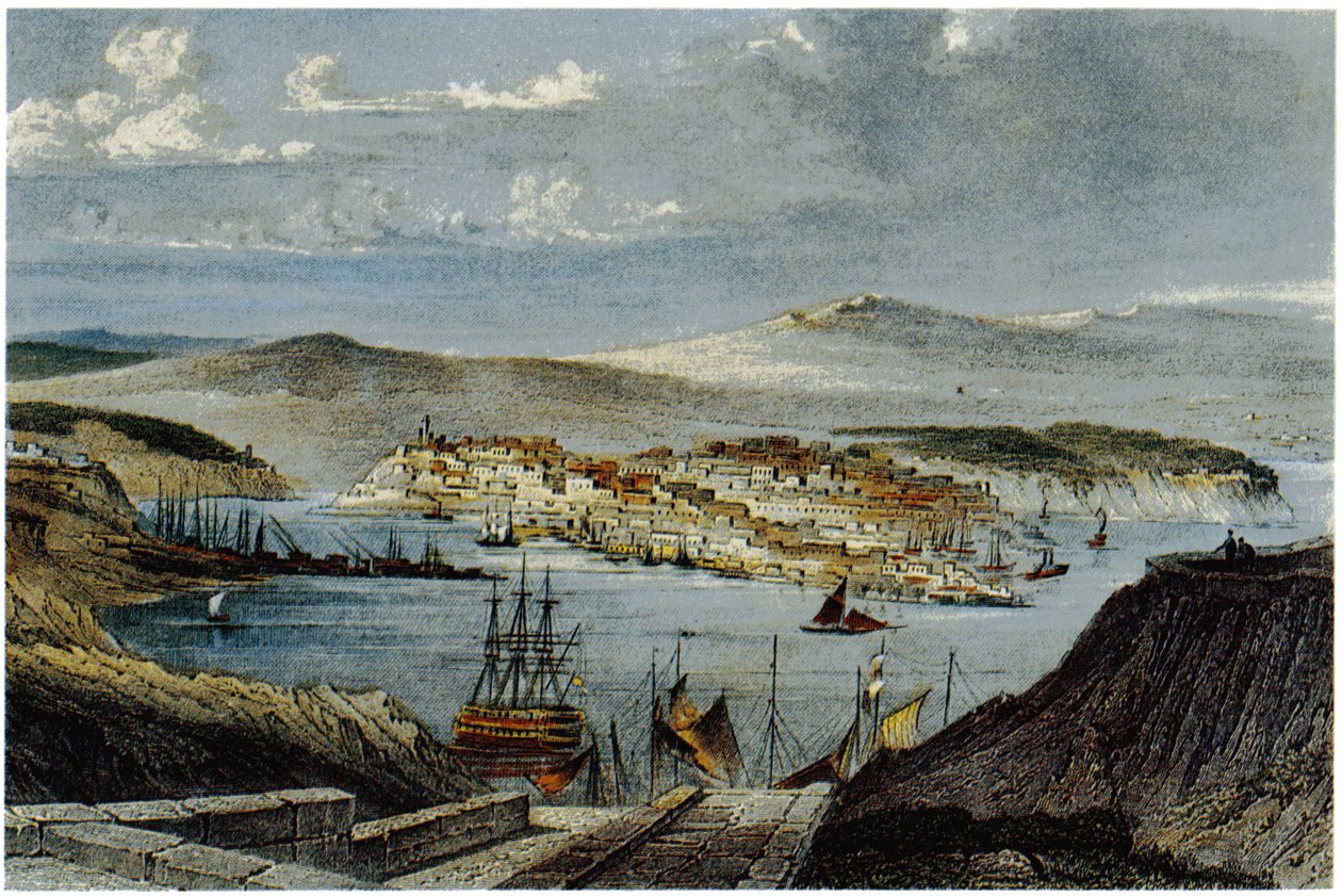 Näkymä Sevastopoliin, n. 1850 tekijältä Unbekannt