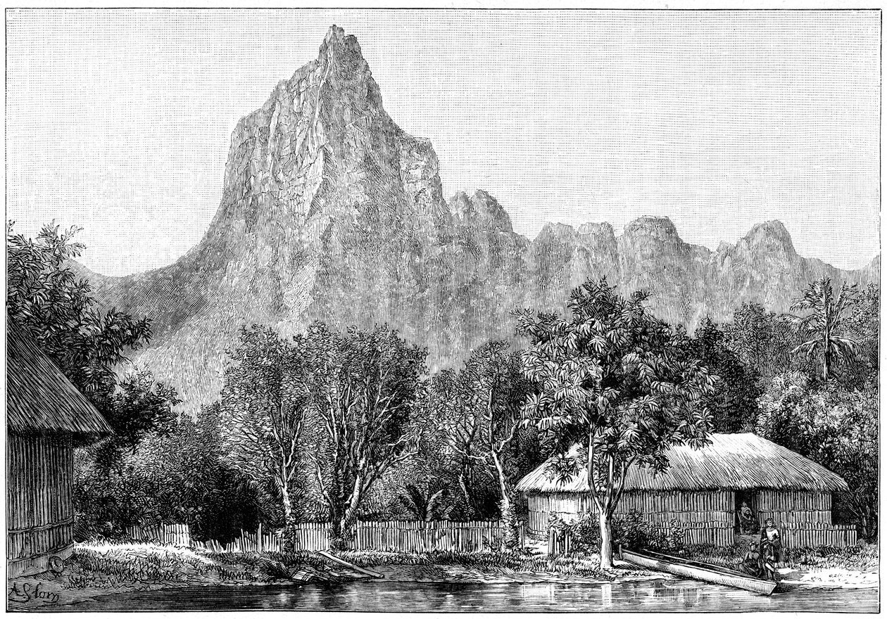 Näkymä Tahitille, 1898 tekijältä Unbekannt