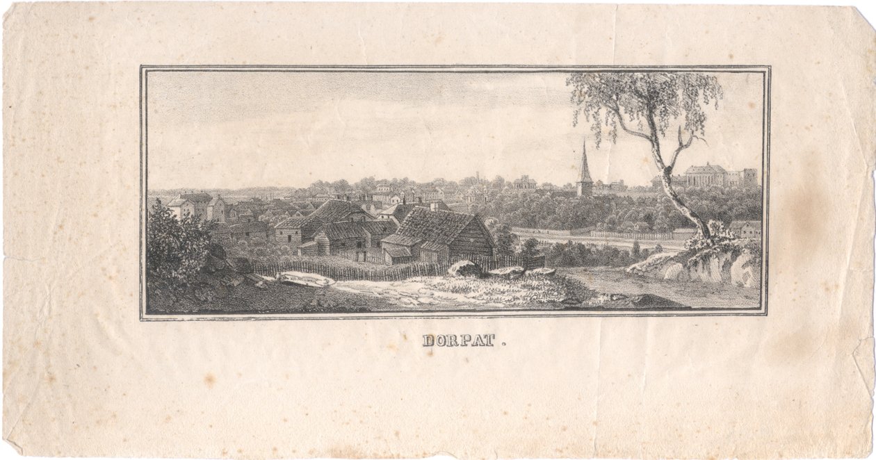 Näkymä Tarttoon, 1800 tekijältä Unbekannt