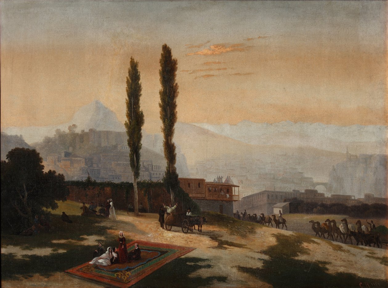Näkymä Tiflisiin, 1890 tekijältä Unbekannt