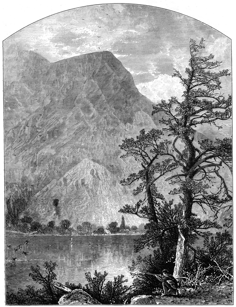 Näkymä Blue Mountainsin kannusta, Delaware Water Gap, New Jersey, USA, 1877 tekijältä Unbekannt