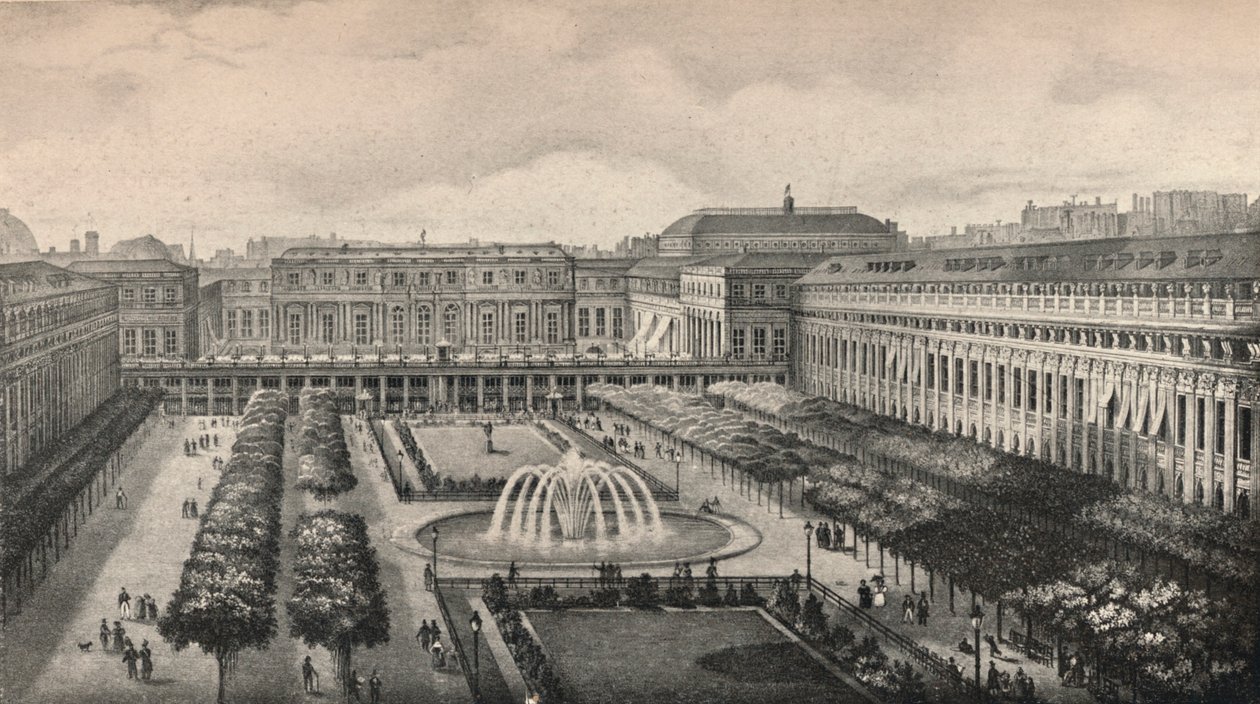 Näkymä Palais-Royalista vuosina 1834, 1915 tekijältä Unbekannt