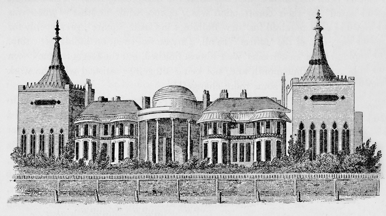 Näkymä paviljongista otettu Wrights Circulating Library -kirjastosta, toukokuu 1818, 1939 tekijältä Unbekannt