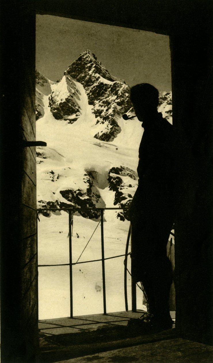 Näkymä Schattenspitzelle Silvrettan Alpeilla...Wiesbadener Hütte, Partenen, Itävalta, v.1935. tekijältä Unbekannt