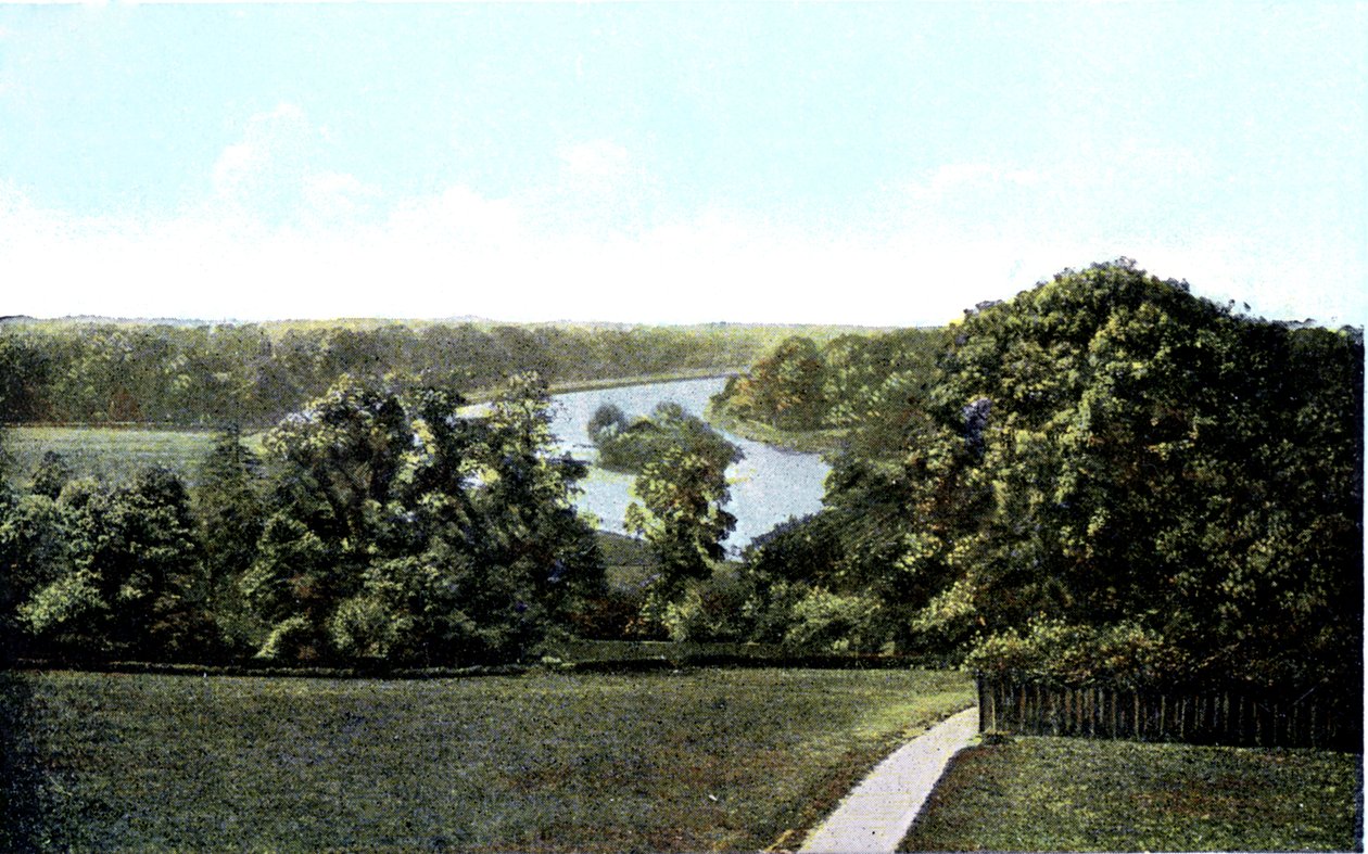Näkymä Thamesille Richmond Hillistä, Lontoosta, 1900-luku tekijältä Unbekannt