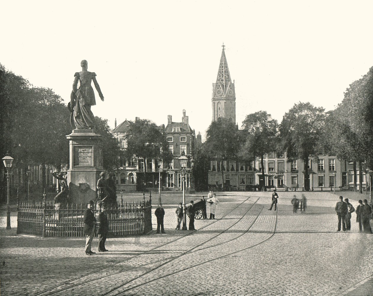 Näkymä Vyverberg-aukiolle, Haag, Alankomaat, 1895. tekijältä Unbekannt