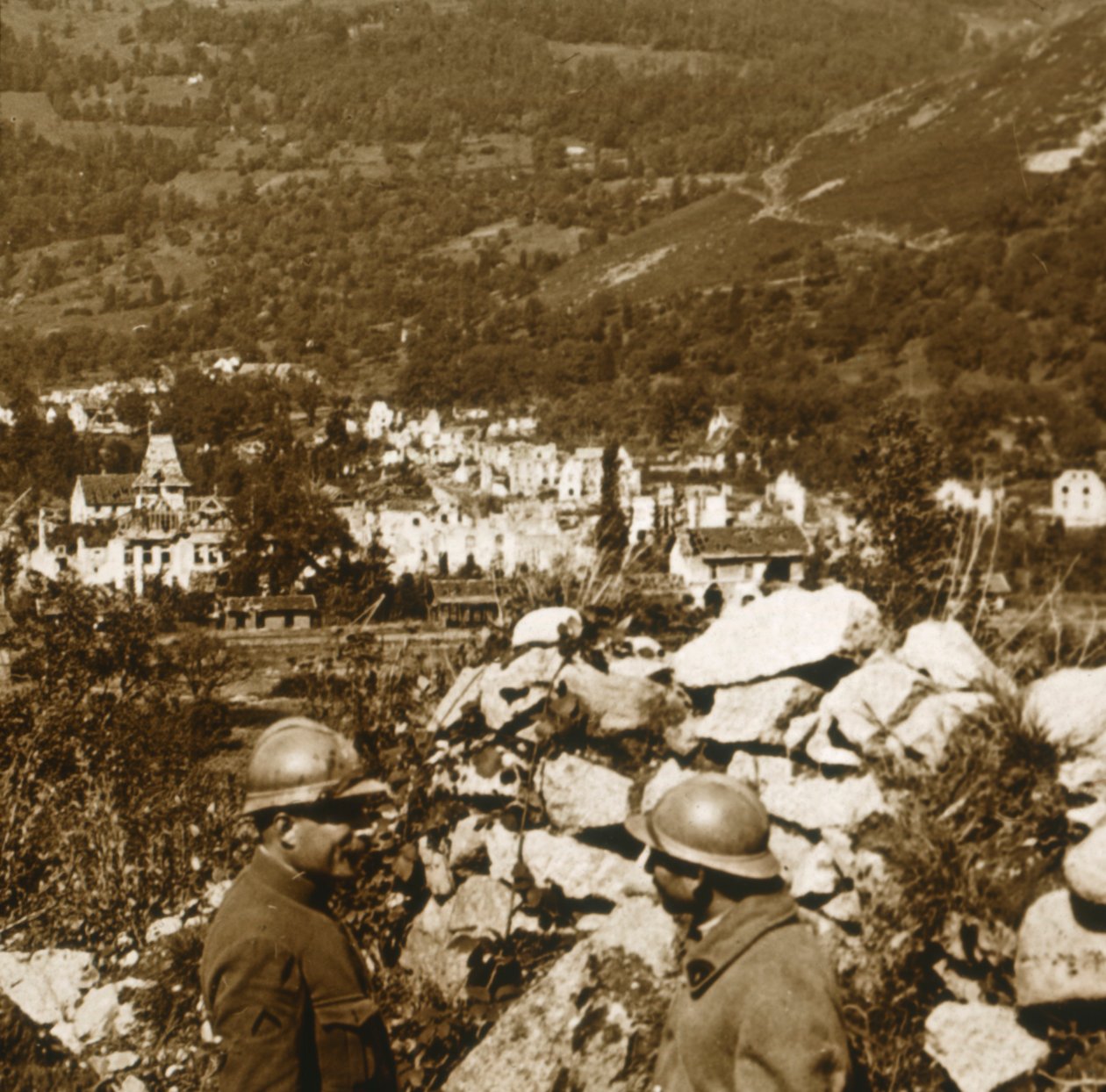 Näkymä linjoille, Metzeral, Pohjois-Ranska, c1914-c1918 tekijältä Unbekannt