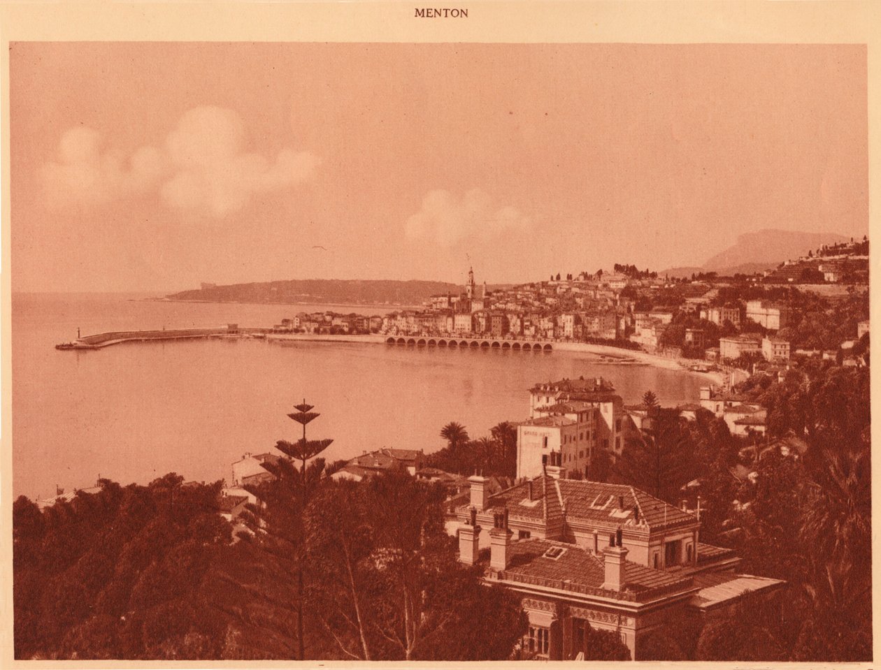Näkymä Garavan Boulevardilta, Menton, 1930. tekijältä Unbekannt