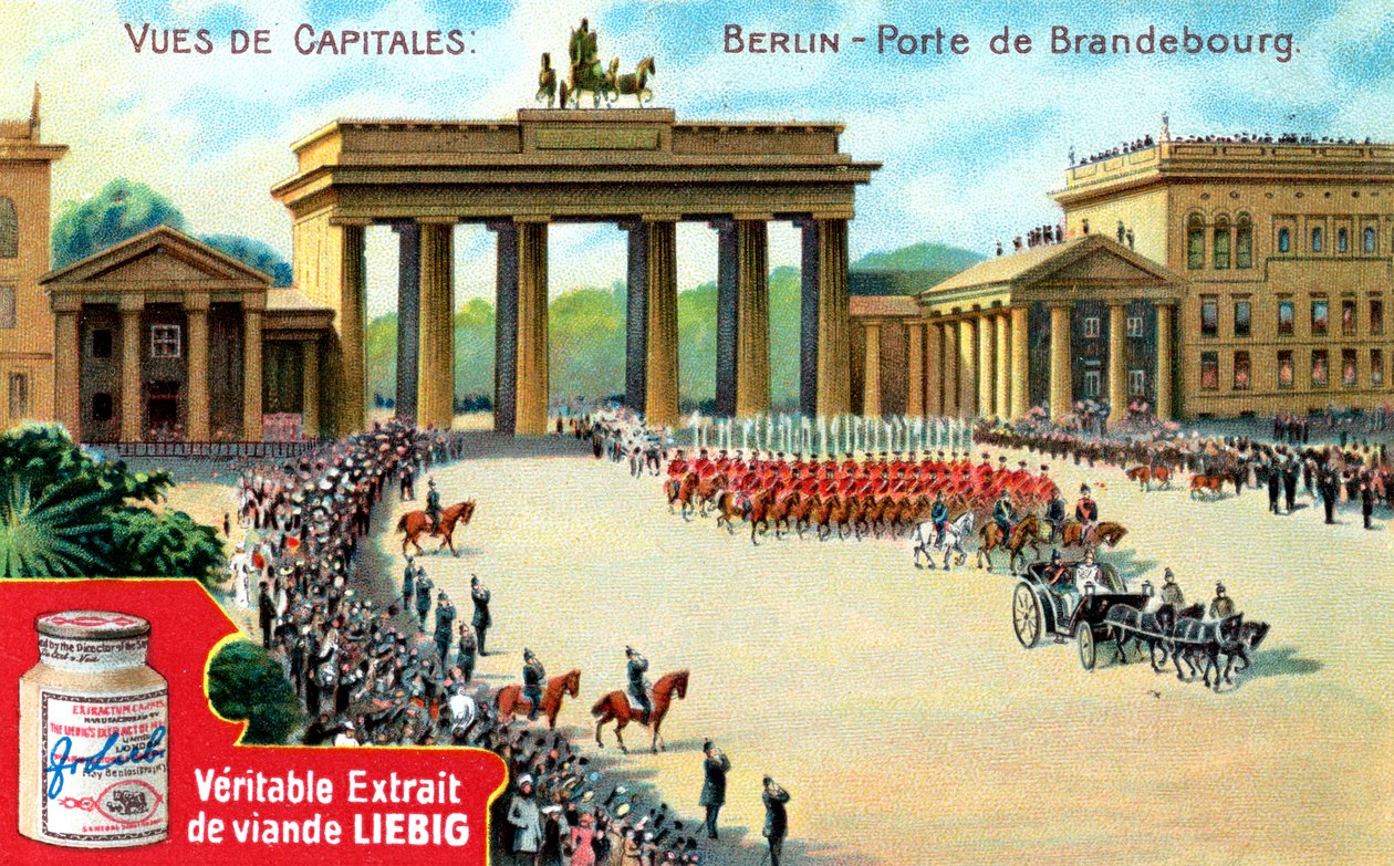 Näkymät pääkaupungeista: Brandenburgin portti, Berliini, c1900 tekijältä Unbekannt