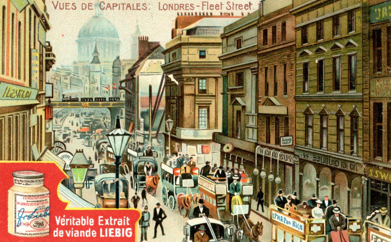 Näkymät pääkaupungeista: Fleet Street, Lontoo, c1900 tekijältä Unbekannt