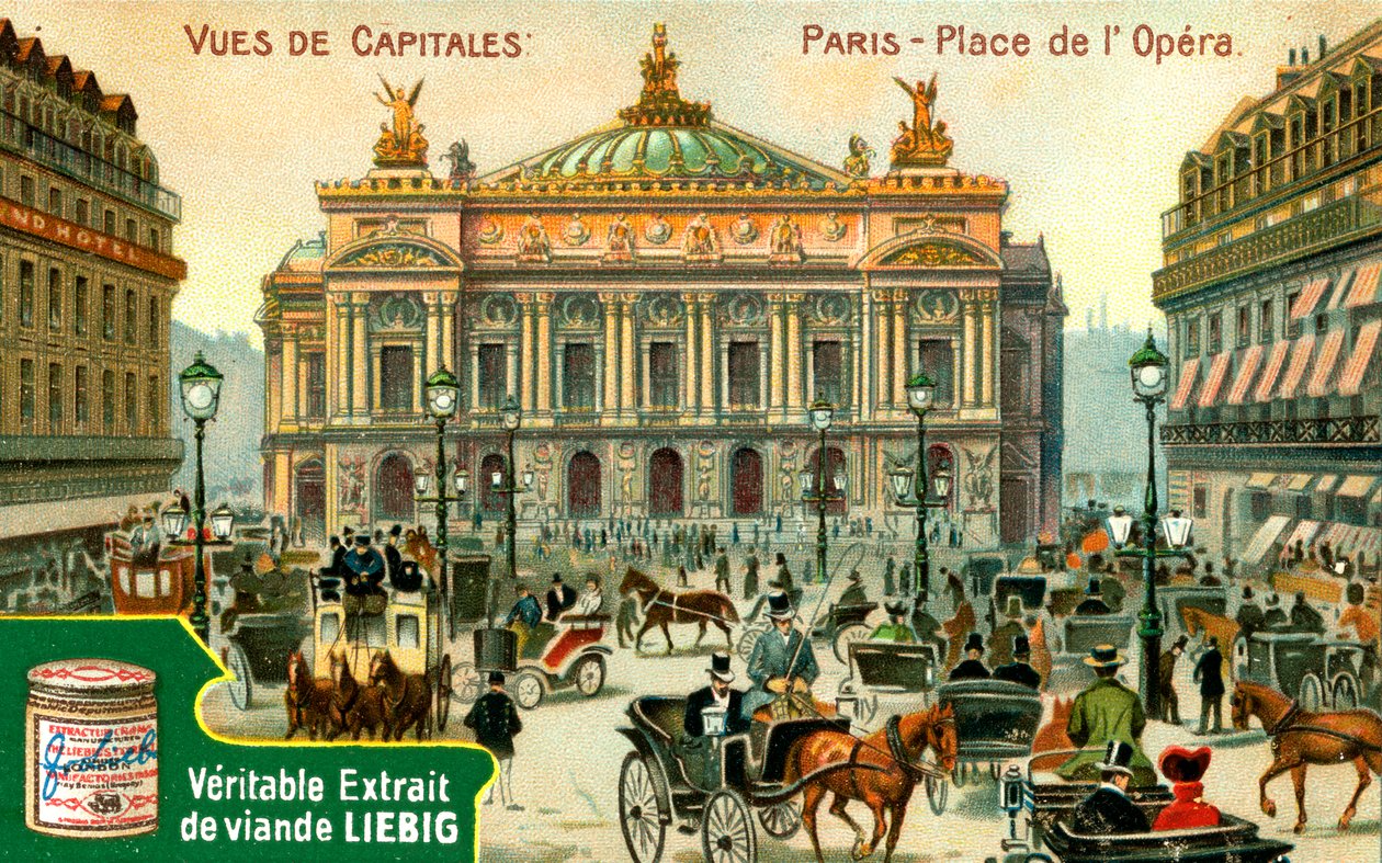 Näkymät pääkaupungeista: Place de lOpera, Pariisi, c1900 tekijältä Unbekannt