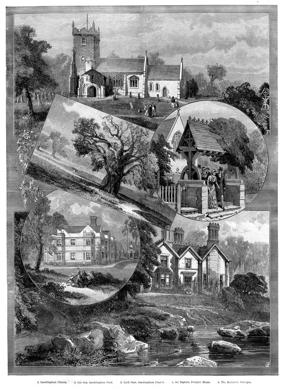 Näkymiä Sandringhamista, Norfolk, 1887 tekijältä Unbekannt