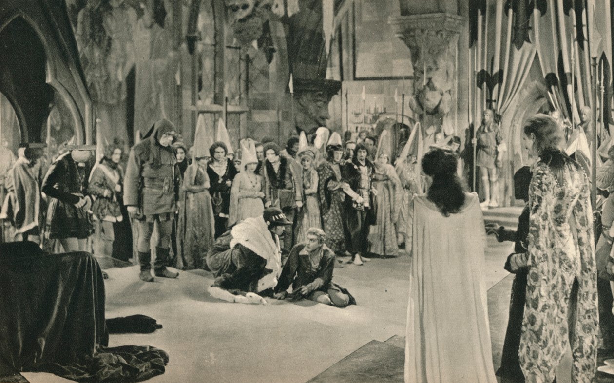 Villon John Barrymore uhkasi kuolemalla Louis XI:n toimesta, 1927 tekijältä Unbekannt