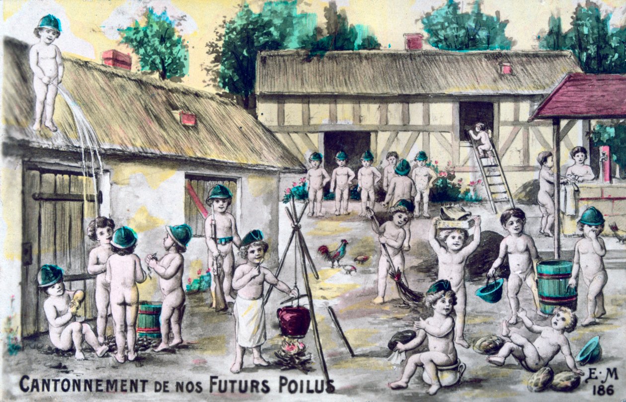 Vintage ranskalainen postikortti, c1900 tekijältä Unbekannt