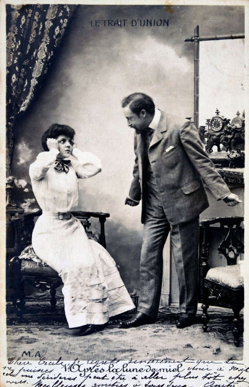 Vintage ranskalainen postikortti, c1900 tekijältä Unbekannt