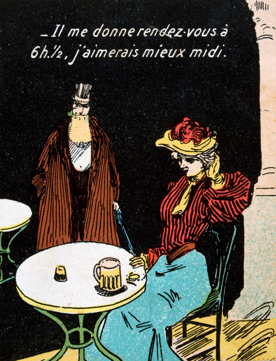 Vintage ranskalainen postikortti, c1900 tekijältä Unbekannt