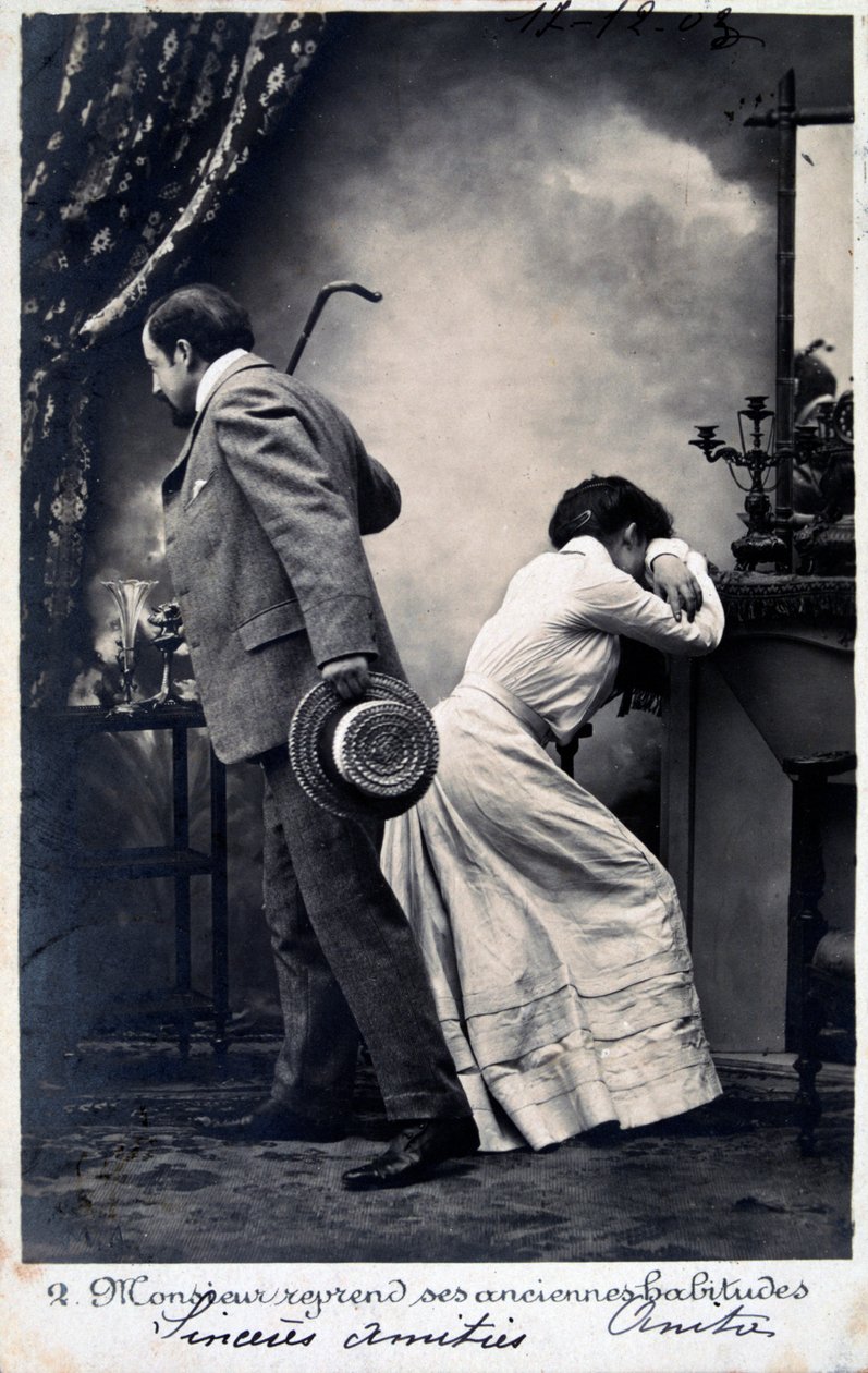 Vintage ranskalainen postikortti, c1900 tekijältä Unbekannt