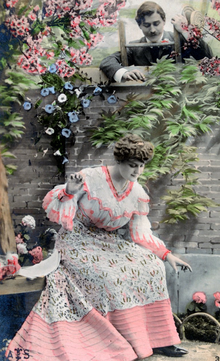 Vintage ranskalainen postikortti, c1900 tekijältä Unbekannt