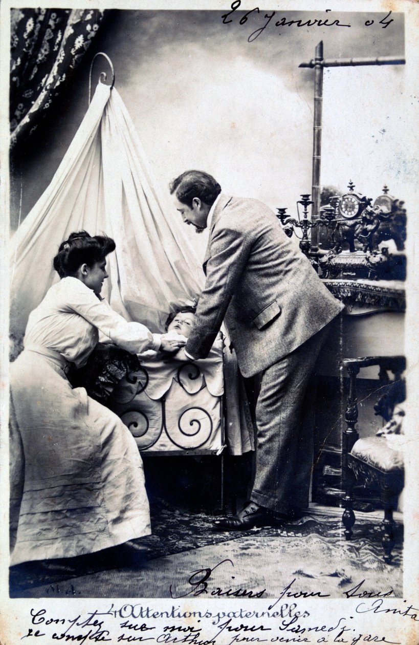 Vintage ranskalainen postikortti, c1900 tekijältä Unbekannt