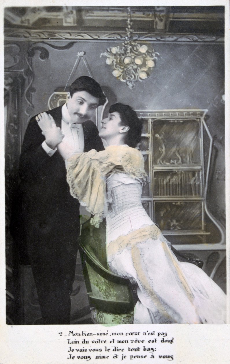 Vintage ranskalainen postikortti, c1900 tekijältä Unbekannt