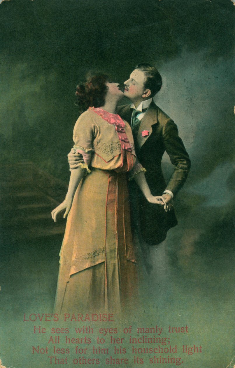 Vintage romanttinen postikortti tekijältä Unbekannt