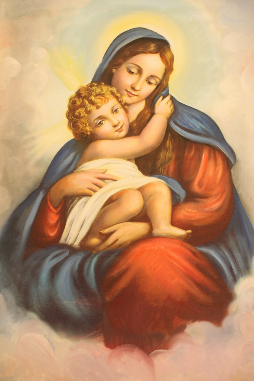 Virgin & Child -kuva maroniittikirkossa, Lome, Togo tekijältä Unbekannt