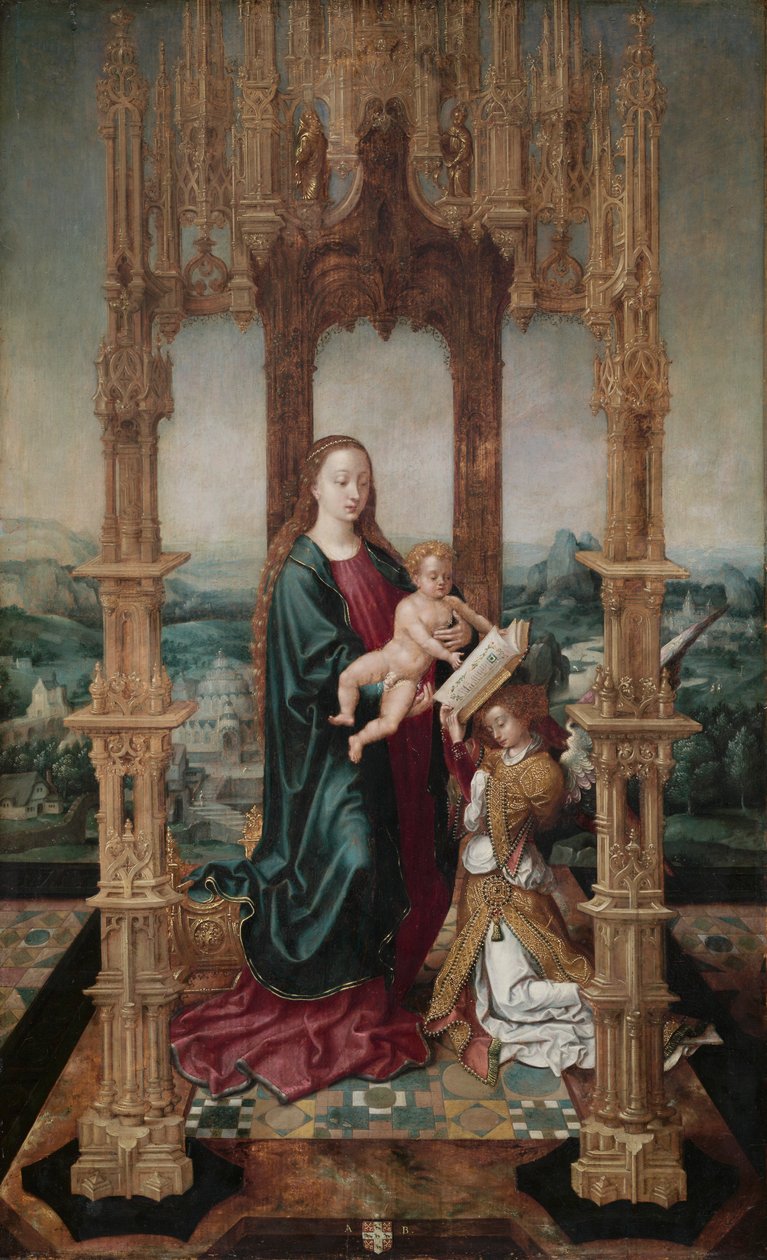 Neitsyt ja lapsi katoksen alla, 1520-luku. tekijältä Unbekannt