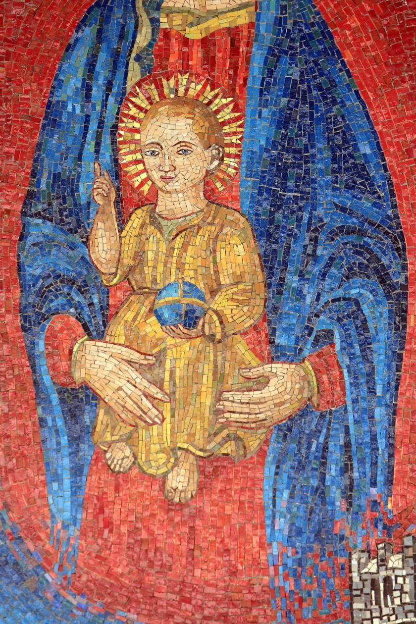 Neitsyt ja lapsi. Italia. Marian ilmestyksen basilika, Nasaret, Israel tekijältä Unbekannt