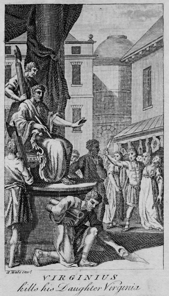 Virginius tappaa tyttärensä Virginian 1700-luvun puolivälissä. tekijältä Unbekannt