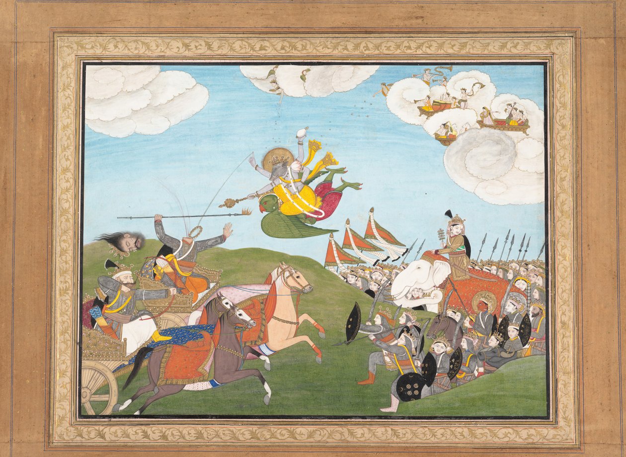 Vishnu Vasa Varah, Boar Avatar, Slice Banasura, Demon General..., noin 1800. tekijältä Unbekannt