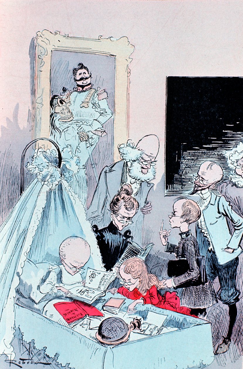 Visio intellektuelliperheestä 1950-luvulla, 1883 tekijältä Unbekannt