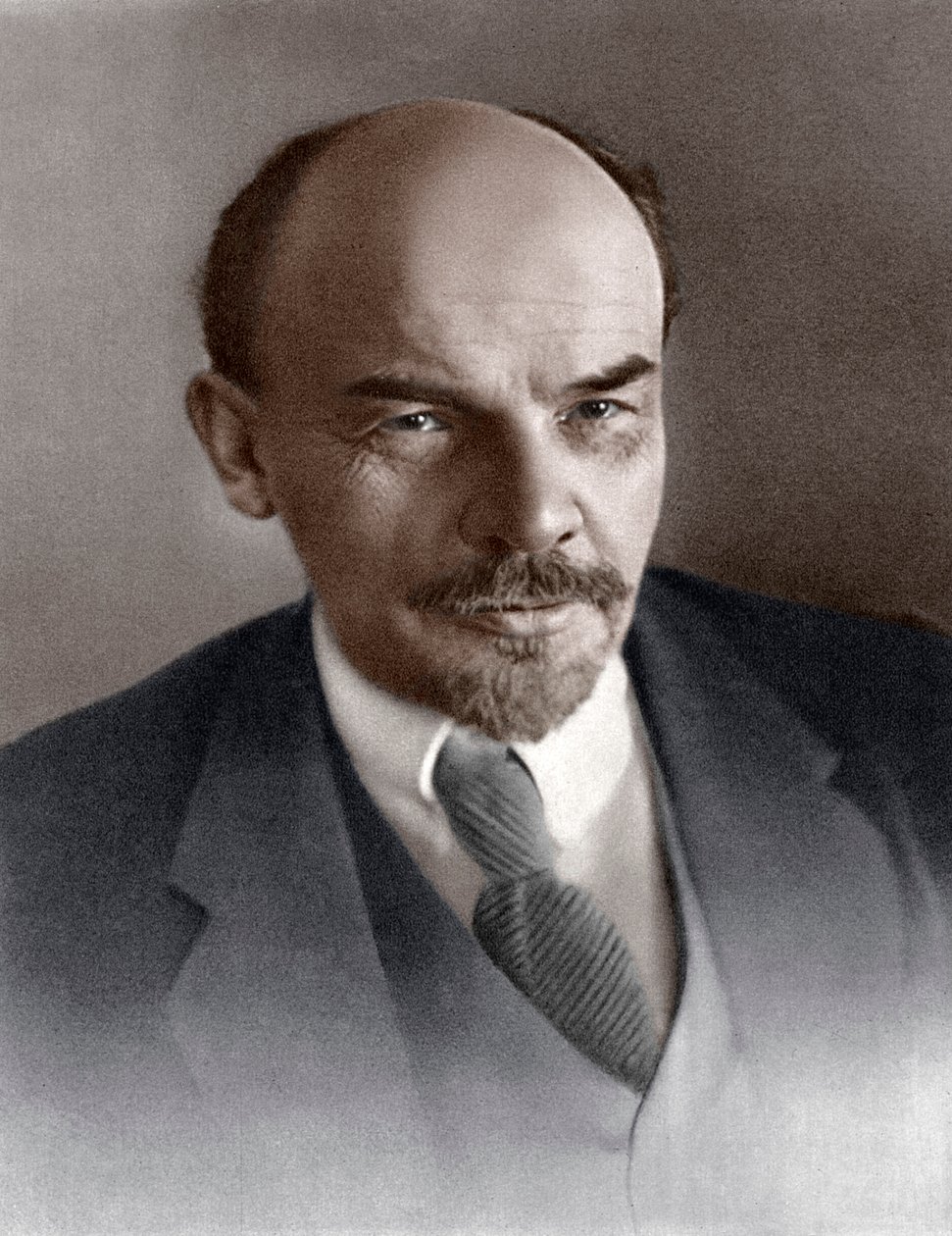 Vladimir Iljitš Uljanov Lenin, Venäjän bolshevikkivallankumouksellinen, v. 1917 tekijältä Unbekannt