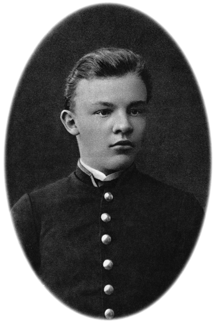 Vladimir Uljanov Lenin lukiolaisena, Simbirsk, Venäjä, 1879 tekijältä Unbekannt