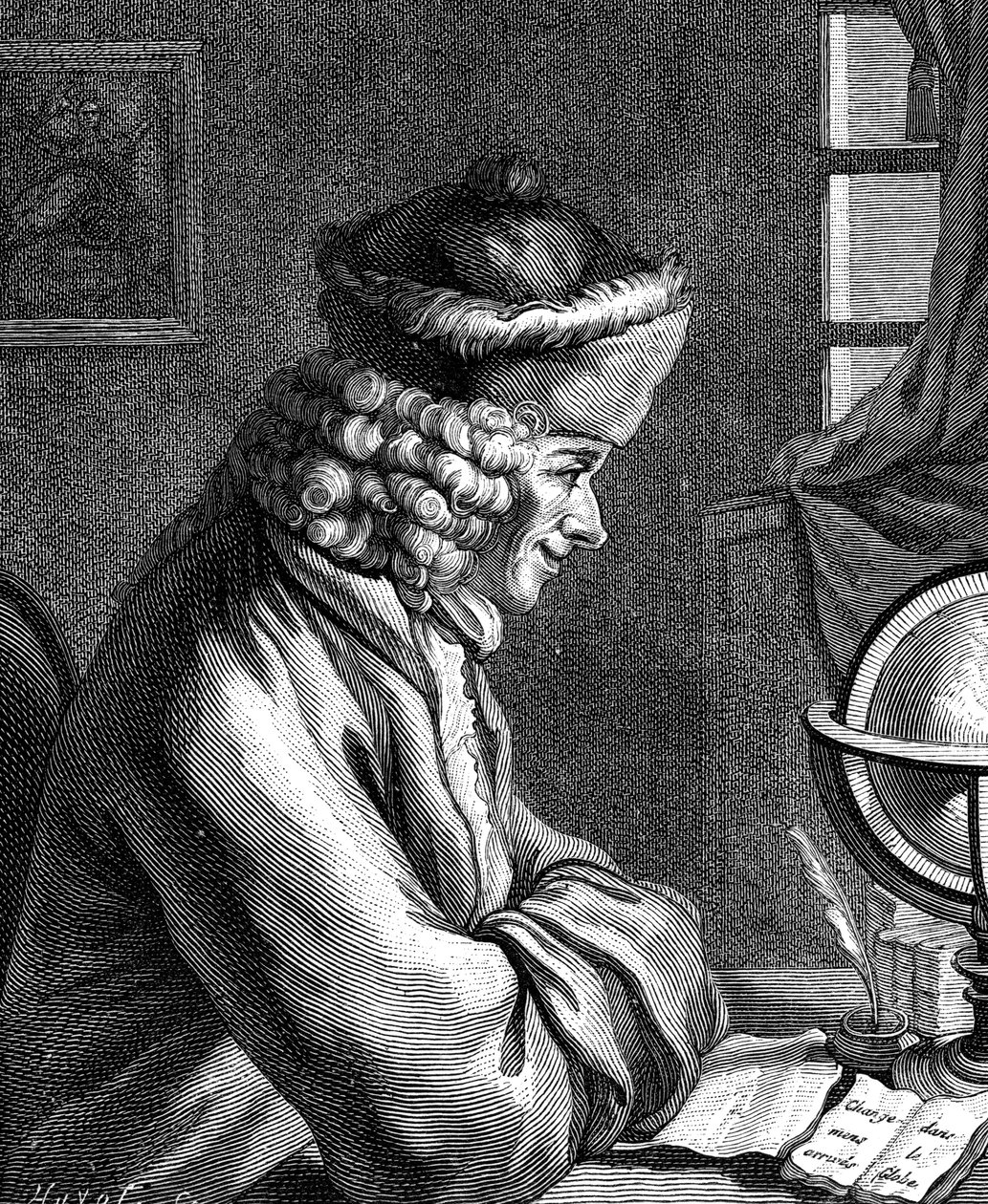 Voltaire, 1700-luvun ranskalainen kirjailija, näytelmäkirjailija, satiiri ja kirjainmies tekijältä Unbekannt